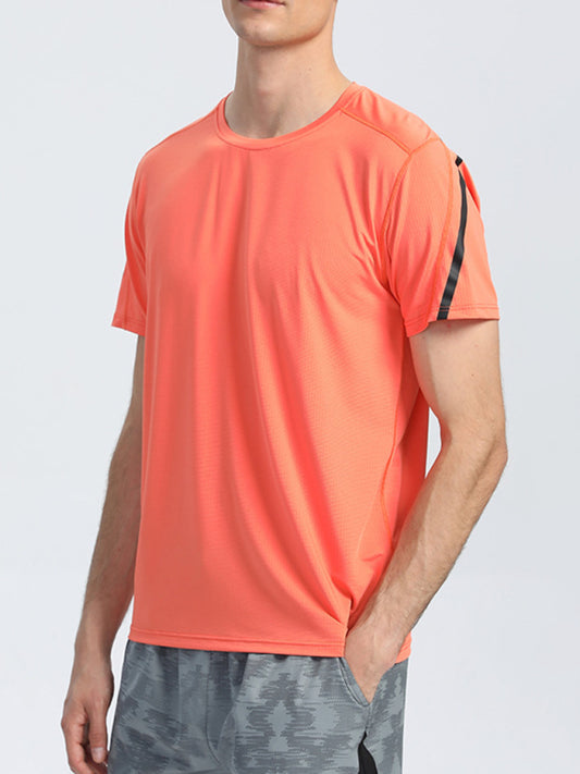Camiseta deportiva para hombre, suelta, transpirable y de secado rápido.